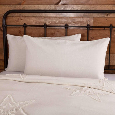 Burlap Antique White King Sham 21x37 VHC Brands - The Fox Decor
